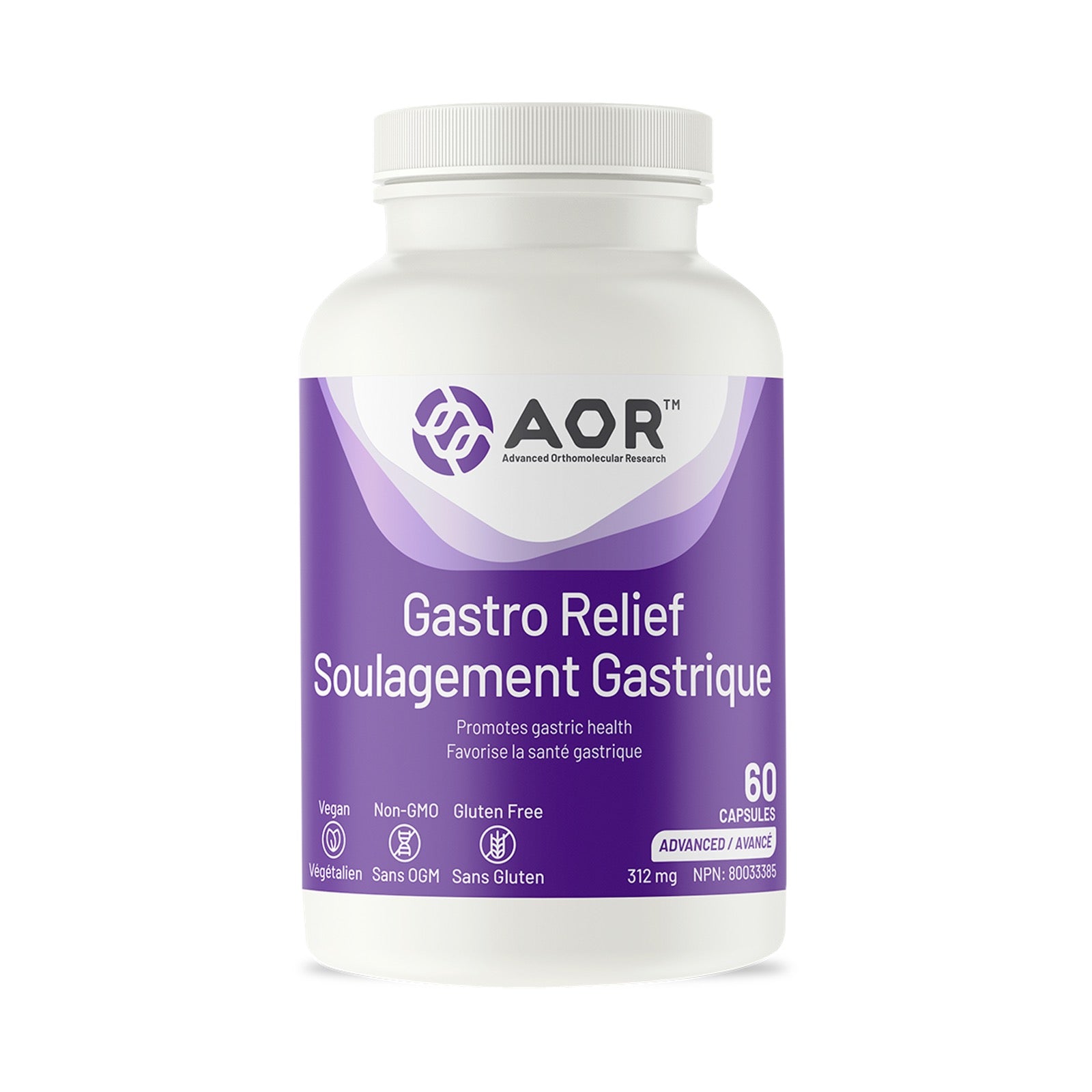 AOR Gastro Relief 60 Vegetable Capsules