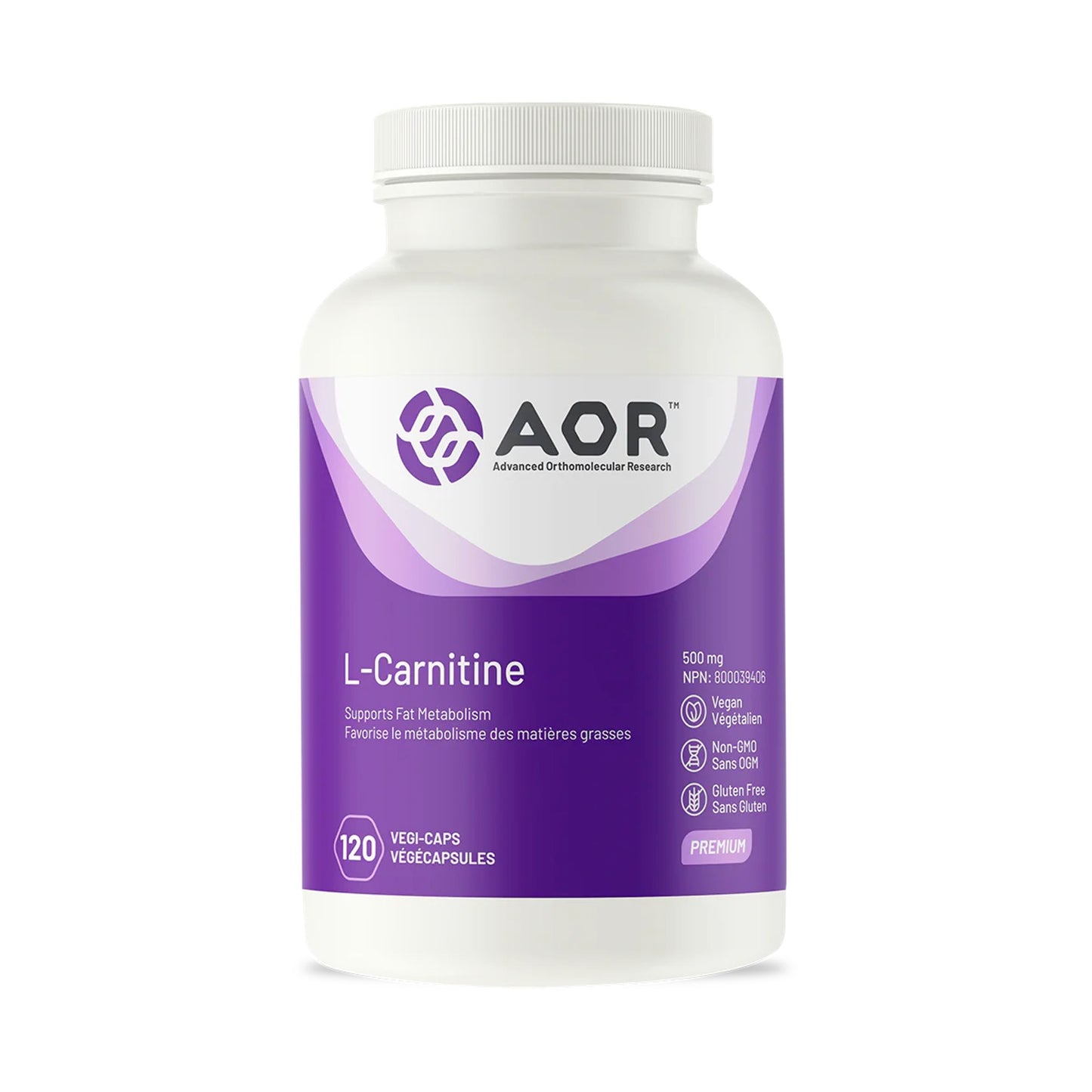 AOR L-Carnitine 120 Vegetarian Capsules