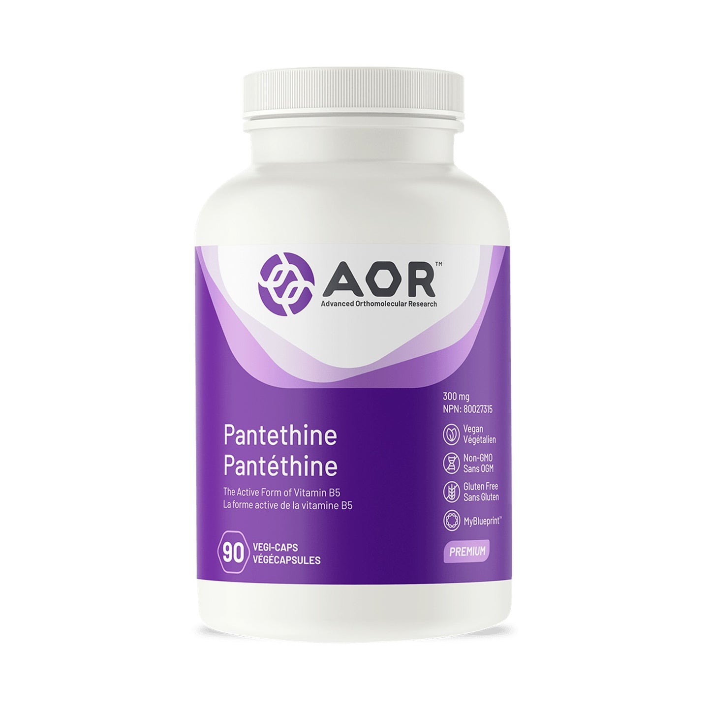 AOR Pantethine 90 Vegetarian Capsules